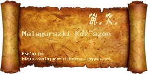 Malagurszki Kászon névjegykártya